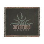 SunTrybe Woven Blanket – Vintage Swirly Suntrybe Supply Co. Logo Throw
