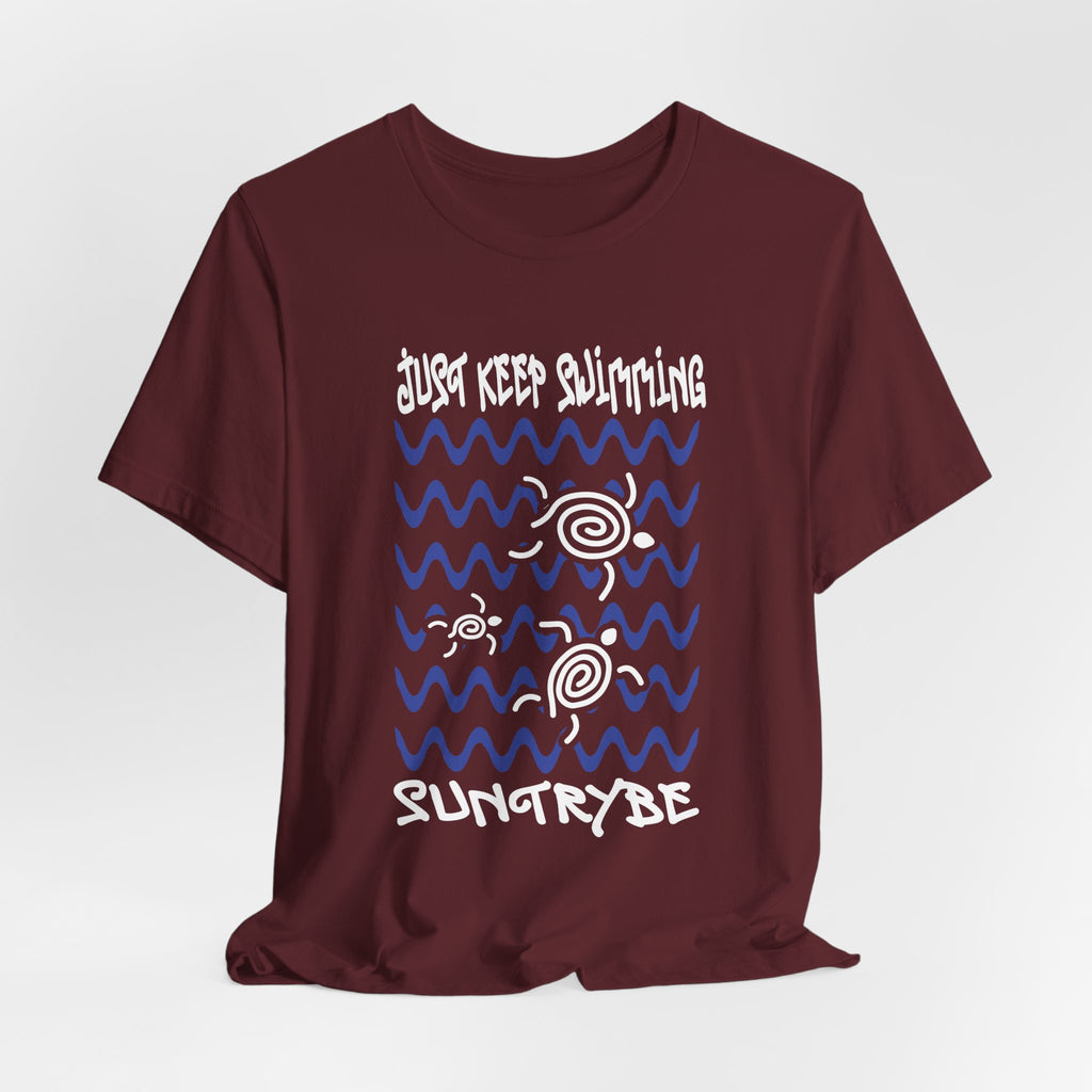 Just Keep Swimming - Swirly Turtles Tee by Suntrybe (Unisex)