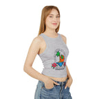 Life Is Better in the Sun - Sunset Palm Racer Crop Tank by Suntrybe Supply Co.