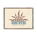 SunTrybe Woven Blanket – Vintage Swirly Suntrybe Supply Co. Logo Throw
