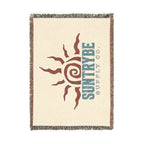 SunTrybe Woven Blanket – Vintage Swirly Suntrybe Supply Co. Logo Throw
