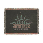 SunTrybe Woven Blanket – Vintage Swirly Suntrybe Supply Co. Logo Throw