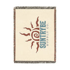 SunTrybe Woven Blanket – Vintage Swirly Suntrybe Supply Co. Logo Throw