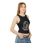Life Is Better in the Sun - Sunset Palm Racer Crop Tank by Suntrybe Supply Co.